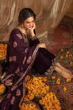 Zarmin Velvet Embroidered Kurti Palazzo Set