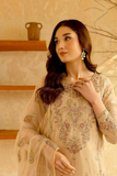 Ivory Pearl Roman Silk Embroidered Suit Set