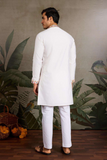 White Embroidered Kurta Set