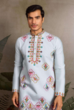 Sky Blue Embroidered Kurta Set