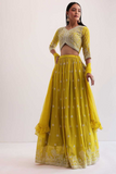 Georgette Embroidered Lehenga Choli with Dupatta