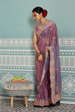 Soft Fendy Net Saree with Chikankari Embroidery & Cutwork Border