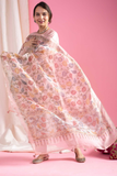 Blush Aura – Embroidered Roman Silk Kurta Pant Dupatta Set