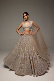 Designer Net Sequins & Thread Work Lehenga with Dupatta
