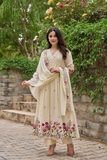 Saheli Chanderi Silk Embroidered Kurta Pant Dupatta Set