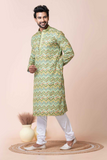 Mono Cotton-Poly Printed Kurta Pajama Set for Men