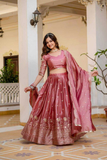Premium Gold Crush Lehenga Choli Set