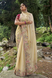 Elegant Zimmy Chu Embroidered Saree with Designer Blouse