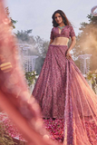 Premium Chinon Silk Bridal Lehenga with Heavy Sequins, Jari & Embroidery Work