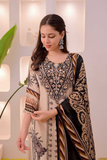 Elegant Pakistani-Style Muslin 3-Piece Suit Set with Dupatta