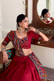 Gamthi Heritage Tassar Silk Lehenga Set
