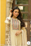 Hema Maliniji Signature Ivory Muslin 3-Piece Kurti Set by Mahee Jaipur