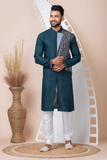 Teal Green Pure Cotton Designer Kurta