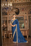 Rangoli Silk Saree with Resham, Zari & Sequins Embroidery Work
