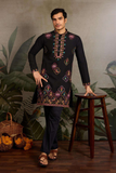 Black Embroidered Kurta Set