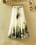 Ivory Garden Silk Skirt