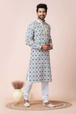 Mono Cotton-Poly Printed Classic Kurta Pajama Set