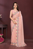 Peach Blossom Star Georgette Saree