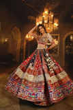 Soft Butter Silk Navratri Lehenga with Real Mirror & Digital Print Work