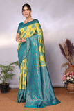 Floral Banarasi Soft Silk All-Over Zari Floral Woven Saree