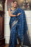 Soft Lichi Silk Saree with Rich Jacquard Weaving & Elegant Border