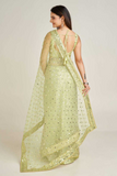 Elegant Net Saree with Sequins & Dori Work