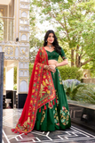 Elegant Tussar Silk Lehenga Set