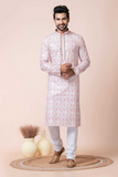 Mono Cotton-Poly Printed Festive Kurta Pajama Set