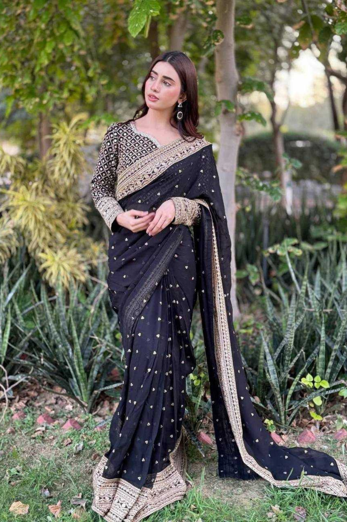 Noir Grace Tibby Silk Saree