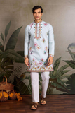Sky Blue Embroidered Kurta Set