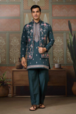 Morpich Embroidered Kurta with Koti & Bottom