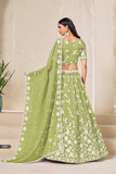 Graceful Soft Crush Organza Silk Lehenga with Intricate Work