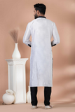 White Banarasi Dhupion Kurta