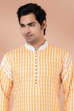 Cotton Printed Men’s Kurta Pajama Set