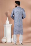 Soft Cotton Printed Men’s Kurta Pajama Set