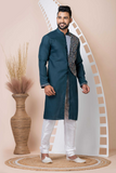 Teal Green Pure Cotton Designer Kurta