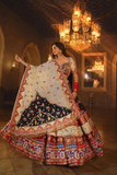 Soft Butter Silk Navratri Lehenga with Real Mirror & Digital Print Work