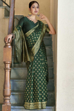 Forest Buti Banarasi Soft Silk Gold Zari Woven Saree