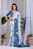 Azure Artistry Printed Saree