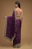 Pure Rangoli Silk Saree with Heavy Embroidered Cutwork Border & Sequin Detailing