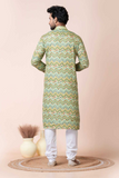 Mono Cotton-Poly Printed Kurta Pajama Set for Men
