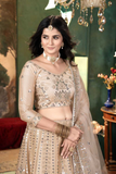 Premium Malai Satin Bridal Lehenga with Heavy Sequins & Embroidery Work