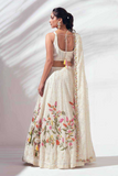 Elegant White Heavy Faux Georgette Embroidered Lehenga Choli with Dupatta