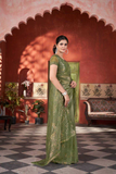 Elegant Twill Net Saree with Two-Tone Sequins & Beads Embroidery