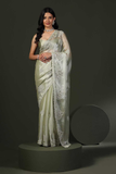 Sage Heirloom Cutwork Saree