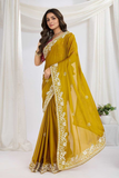 Soft Rangoli Silk Saree with Embroidery Lace Border & Digital Print Blouse