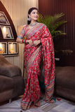 Laal Ajrakh Maharani Saree