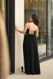 Stylish Black Georgette Indo-Western Set with Drape Skirt & Shrug
