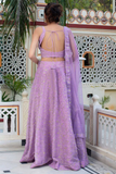 Chinon Lavender Lehenga Choli with Net Dupatta – Raashi Lehenga