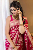Banarasi Soft Silk Saree with Exclusive Jacquard Zari Weaving
